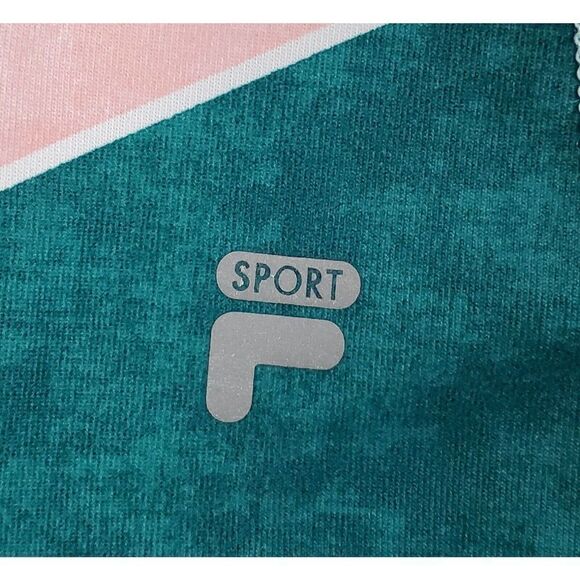 Fila Sport Tank Top Medium Geometric Abstract Color Block Activewear Workout Gym - Picture 4 of 6